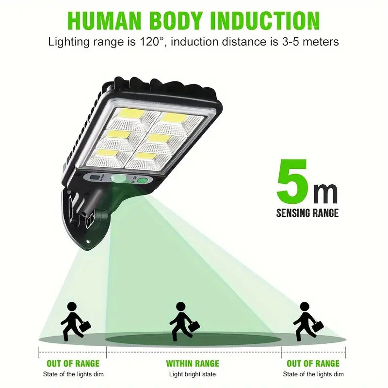 2pack Solar Motion Sensor Lights with Controller, Solar Panel Powered Security Light, free shipping delivery two weeks.