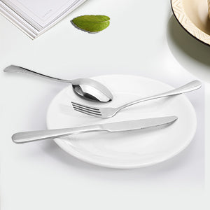 Cutlery Set, 24 Piece Stainless Steel Flatware Set, Silverware Set Service for 6, Dinnerware Utensil Set with Knife, Fork, Spoon, Dessertspoon, Use for Home, Restaurant with Gift Box,FREE AND FAST DELIVERY ONE WEEK.