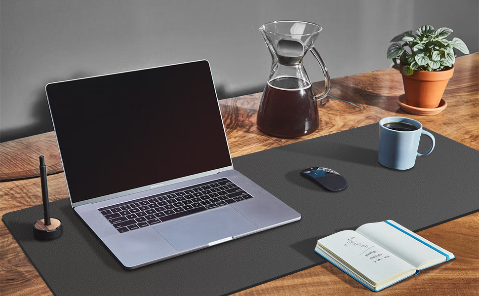 Aothia Leather Desk Pad Protector,Mouse Pad,Office Desk Mat, Non-Slip PU Leather Desk Blotter,Laptop Desk Pad,Waterproof Desk Writing Pad for Office and Home (Black,31.5" x 15.7"),free and fast delivery.