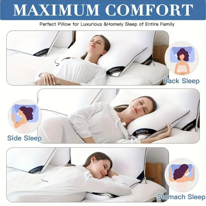 4pcs  Queen Cooling Bed Pillows, 3D Microfiber Fill, Breathable Polyester Cover, Soft & Washable, Multi-Position Sleeper Pillows with Space Theme, for All-Season Comfort, Adult Casual Style.Fast and free shipping.