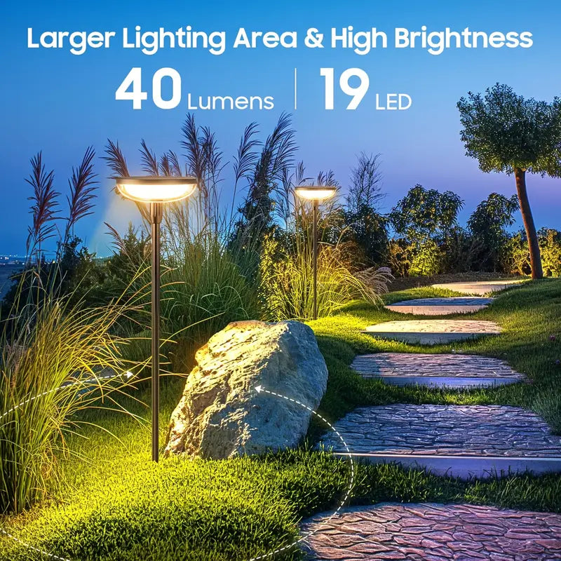 6 Pack Super Bright Solar Lights Outdoor Garden | Solar Powered Built-in 1000mAh Battery, Sway By Wind, Garden Ornament For Yard Patio Pathway Decorations,free shipping