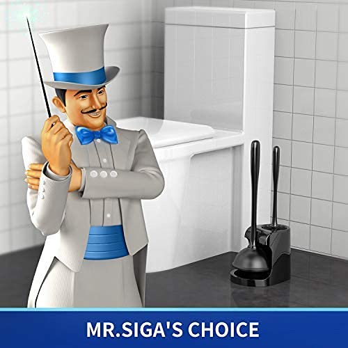 Cymak Toilet Plunger and Bowl Brush Combo for Bathroom Cleaning