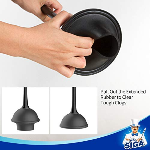 Cymak Toilet Plunger and Bowl Brush Combo for Bathroom Cleaning
