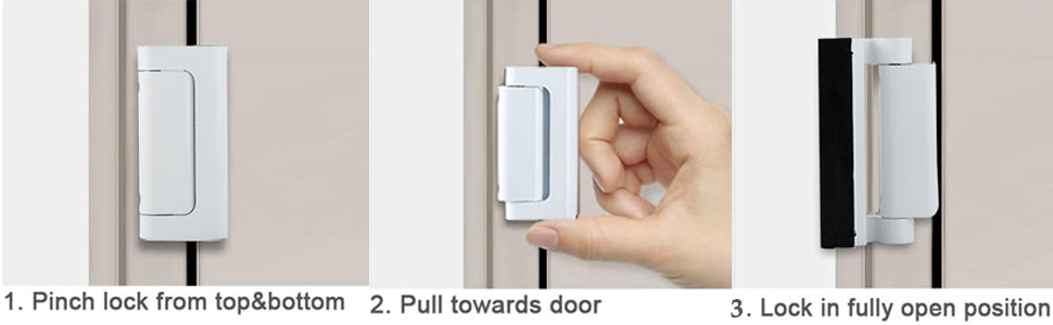 Home Security Door Lock, Childproof Door Reinforcement Lock with 3" Screws for Inward Swinging Door, Upgraded Night Lock to Defend Your Home (white-1pack),free shipping,fast delivery.