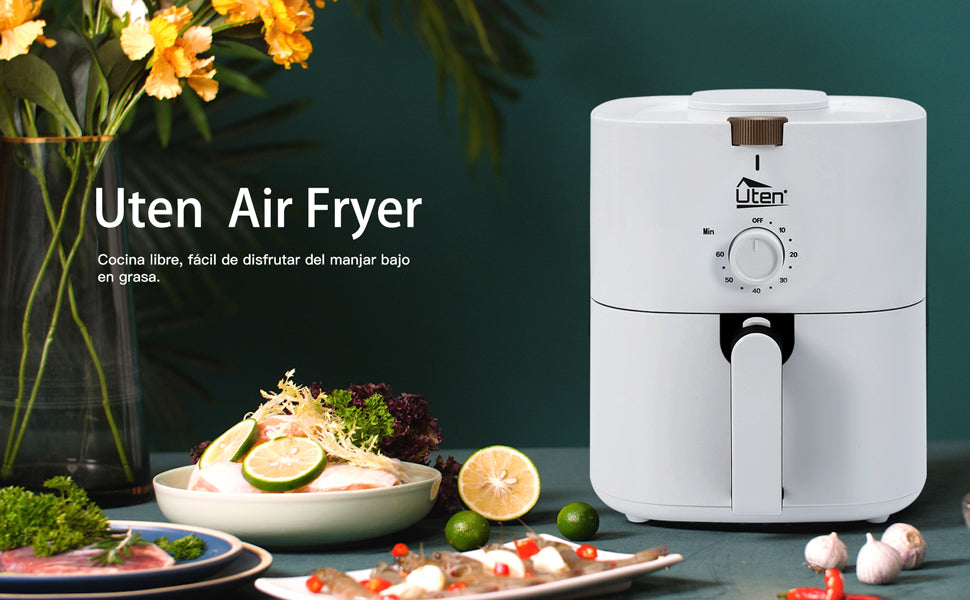 4.2 Quart Compact Air Fryer,4L 1500W Air Fryer Oven Pizza Cooker with Rapid Air Circulation,30 Minute Timer and Adjustable Temperature Control with Recipe,White, free and fast shipping.