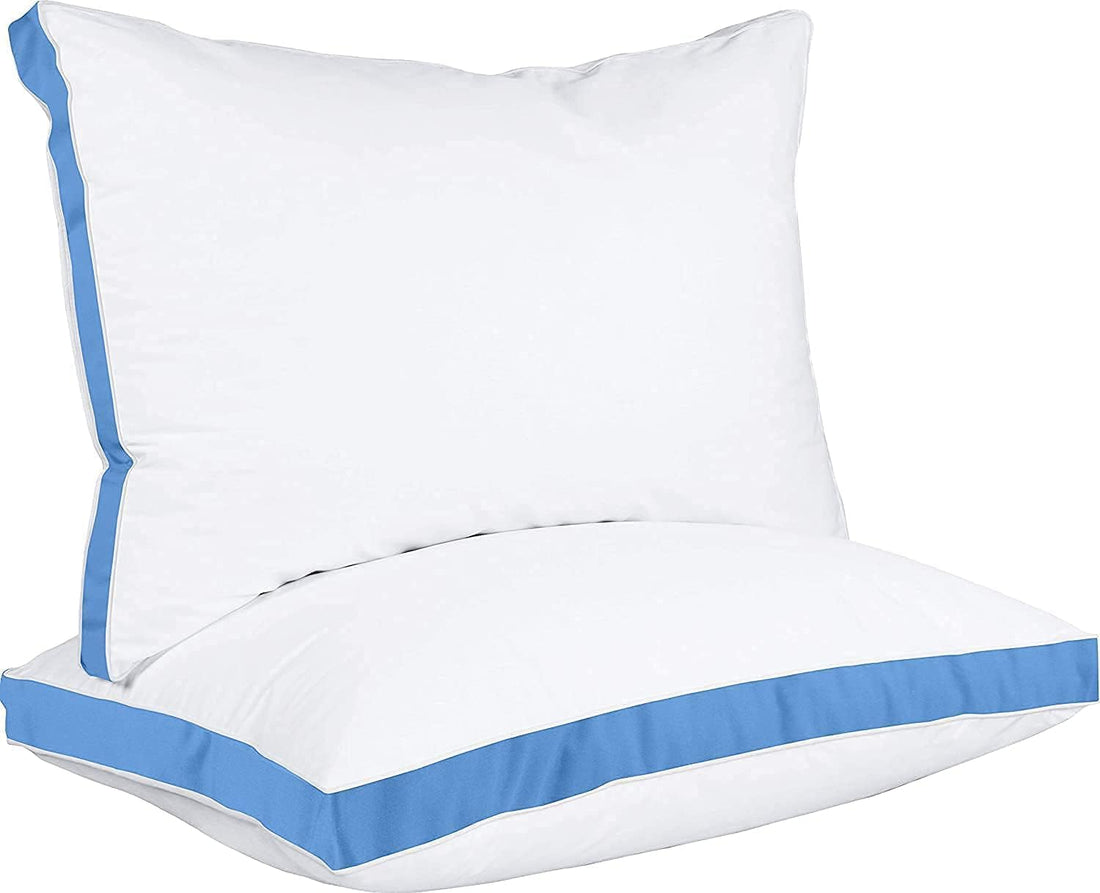 Cymak Bedding Bed Pillows for Sleeping Queen Size, Set of 2, Cooling Hotel Quality, Gusseted Pillow for Back, Stomach or Side Sleepers