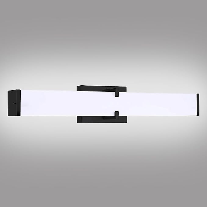 16 Inch Vanity Light 2000LM, 20W 5000K Daylight Vanity Lights for Bathroom 0-100% Dimmable, Modern Black Bathroom Light Fixtures Over Mirror CRI>85, ETL Listed, fast and free delivery