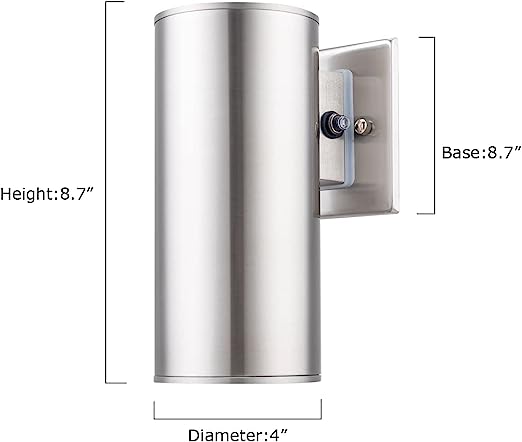 Stainless Steel 9" Exterior Dusk to Dawn Sensor Wall Light,UL Certified, free delivery till monday 3rd july