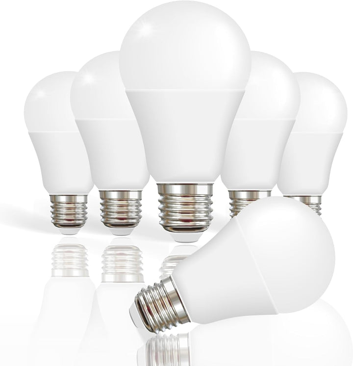 STRAK A19 Led Bulb 10w, Non-Dimmable 800lm, 60w Equivalent, 5000k Bright White, Cul/ul Listed, High Cri(83) [Pack of 6)