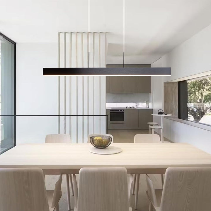 Linear LED Pendant Light Black, 31W Dimmable Dining Room Light Fixtures,ETL Certified, Modern Ceiling Hanging Kitchen Island Lighting Fixtures, 35.4"L Linear Chandelier, 3000K,fast and free shipping.