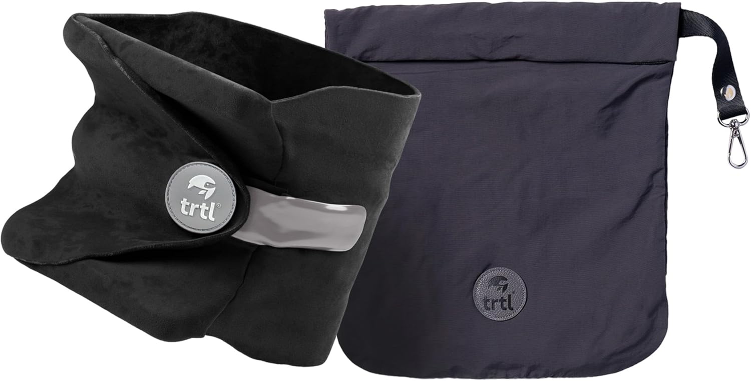 Travel and Airplane Pillow - Real Sleeping Experience on Long Flights - Neck and Shoulder Support - Super-Soft, Lightweight, Easy-to-Carry, and Machine-Washable Flight Pillow - Black,fast and free shipping.