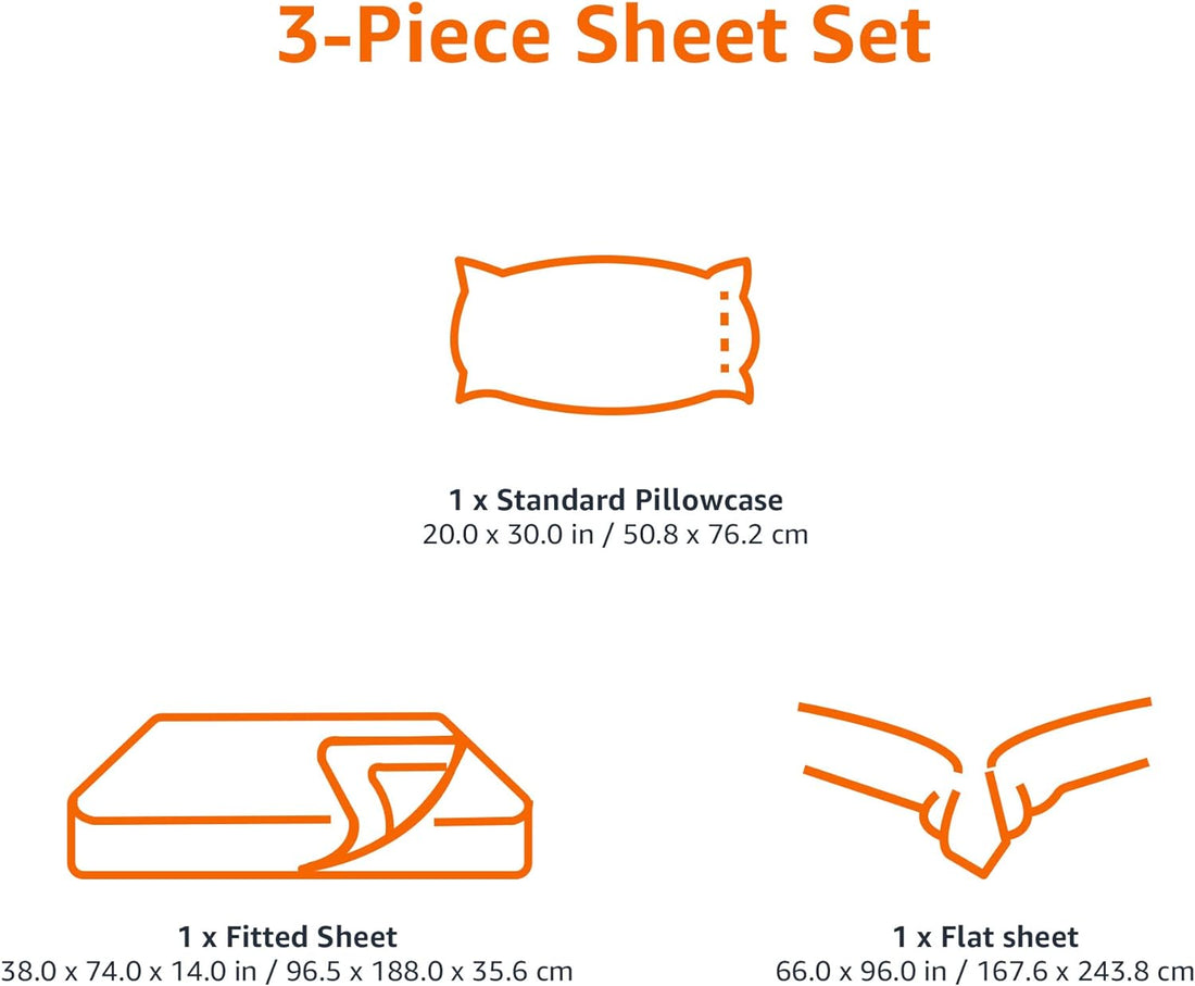 Cymak Basics Light-Weight Microfiber Sheet Set - Twin, Light Blue