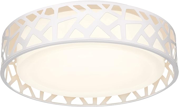 Flush Mount Ceiling Light,12" 20W 1400LM Ceiling Light, 3000K/3500K/4000K/5000K/6500K,White Finished,LED Dimmable Lighting Fixture for Kitchen, Hallway, Bedroom, Laundry,ETL Certified,Free and fast shipment.