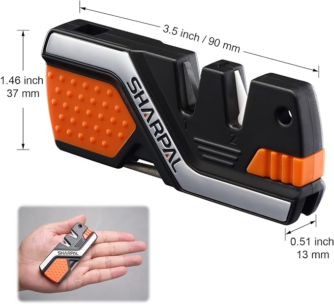 101N 6-in-1 Pocket Knife Sharpener & Survival Tool with Fire Starter Ferro Rod, Whistle & Diamond Sharpening Rod, Quickly Repair, Restore and Hone Straight and Serrated Blade,free and fast delivery.
