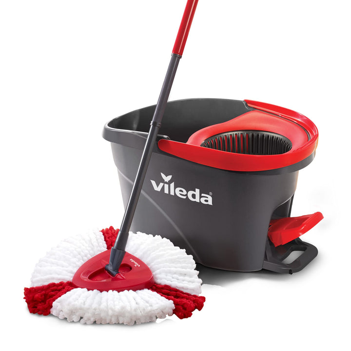 Vileda EasyWring Microfibre Spin Mop & Bucket Floor Cleaning System with Power Refill
