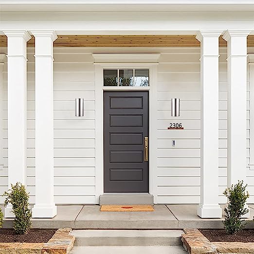 Stainless Steel 9" Exterior Dusk to Dawn Sensor Wall Light,UL Certified, free delivery till monday 3rd july