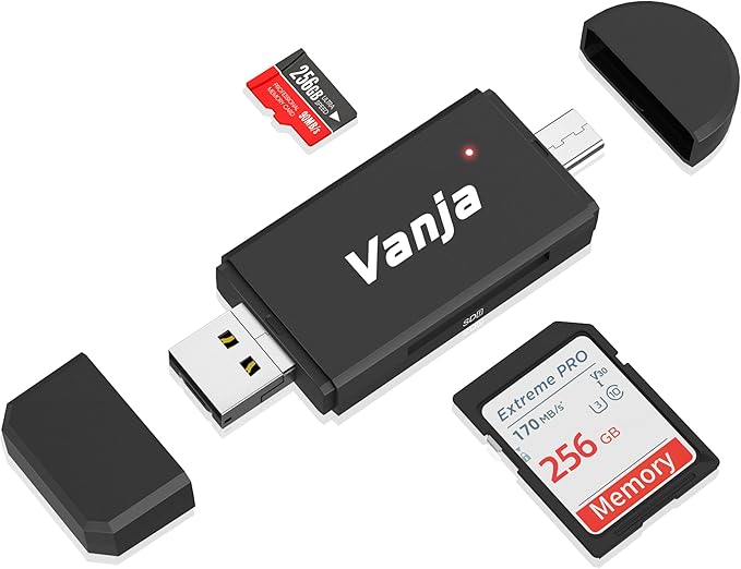 SD/Micro SD Card Reader, USB Type C Micro USB OTG Adapter and USB Portable Memory Card Reader for SDXC, SDHC, SD, MMC, RS-MMC, Micro SDXC, Micro SD, Micro SDHC Card and UHS-I Cards.