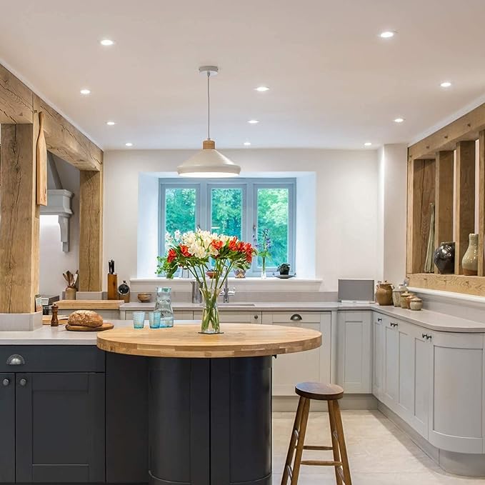 8-Inch Led Slim Panel Downlight 18w 1700lm 100-347v Multi Voltage 3000k/4000l/5000k Cct Adjustable Dimmable CETL & Es