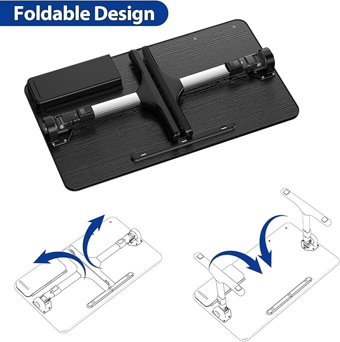 Adjustable Laptop Table, Lap Desk, Portable Standing Bed Desk, Foldable Sofa Breakfast Tray, Notebook Computer Stand for Reading and Writing (Black),fast and free shipping.