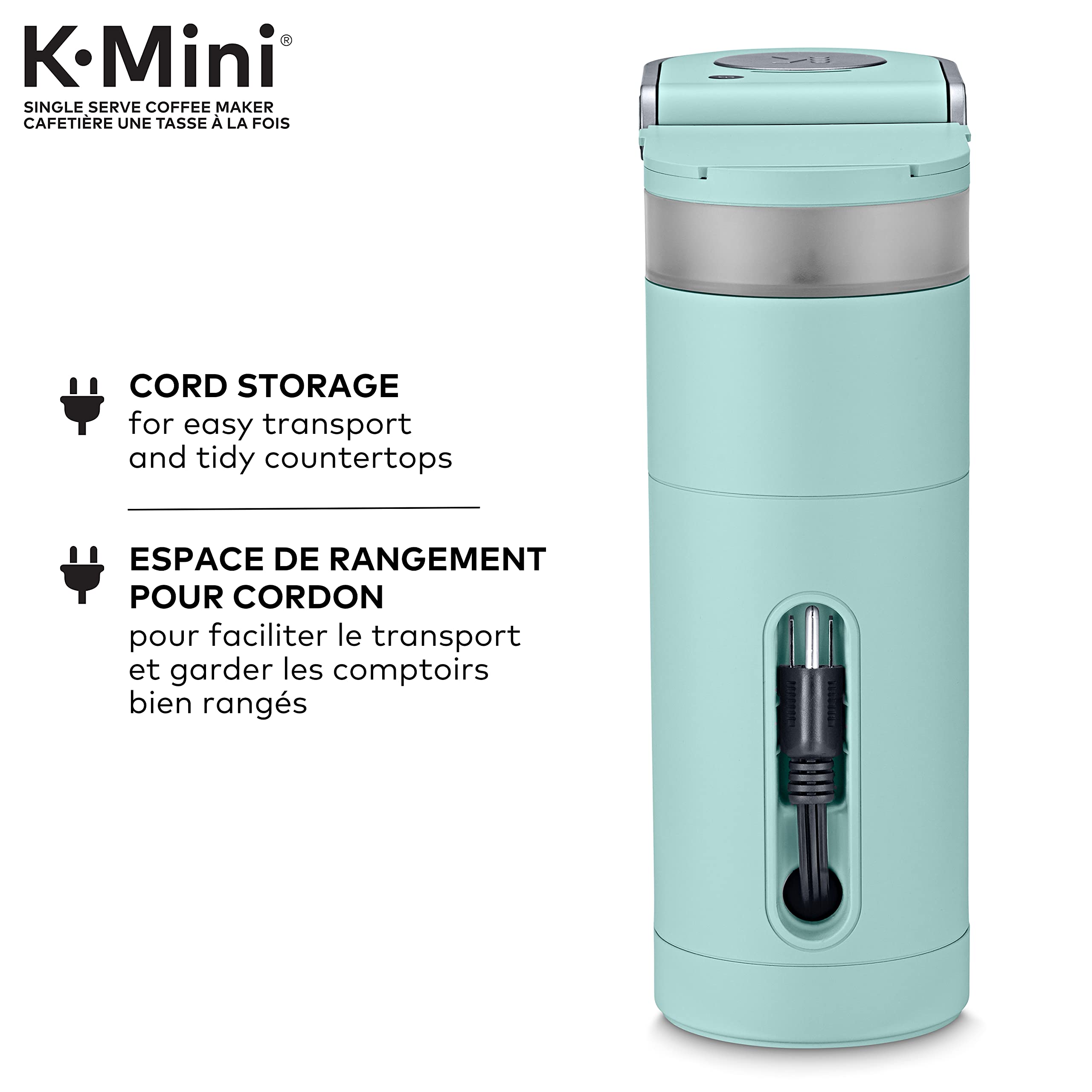 Cymak K-Mini Single Serve K-Cup Pod Coffee Maker, Featuring An Ultra-sleek Design