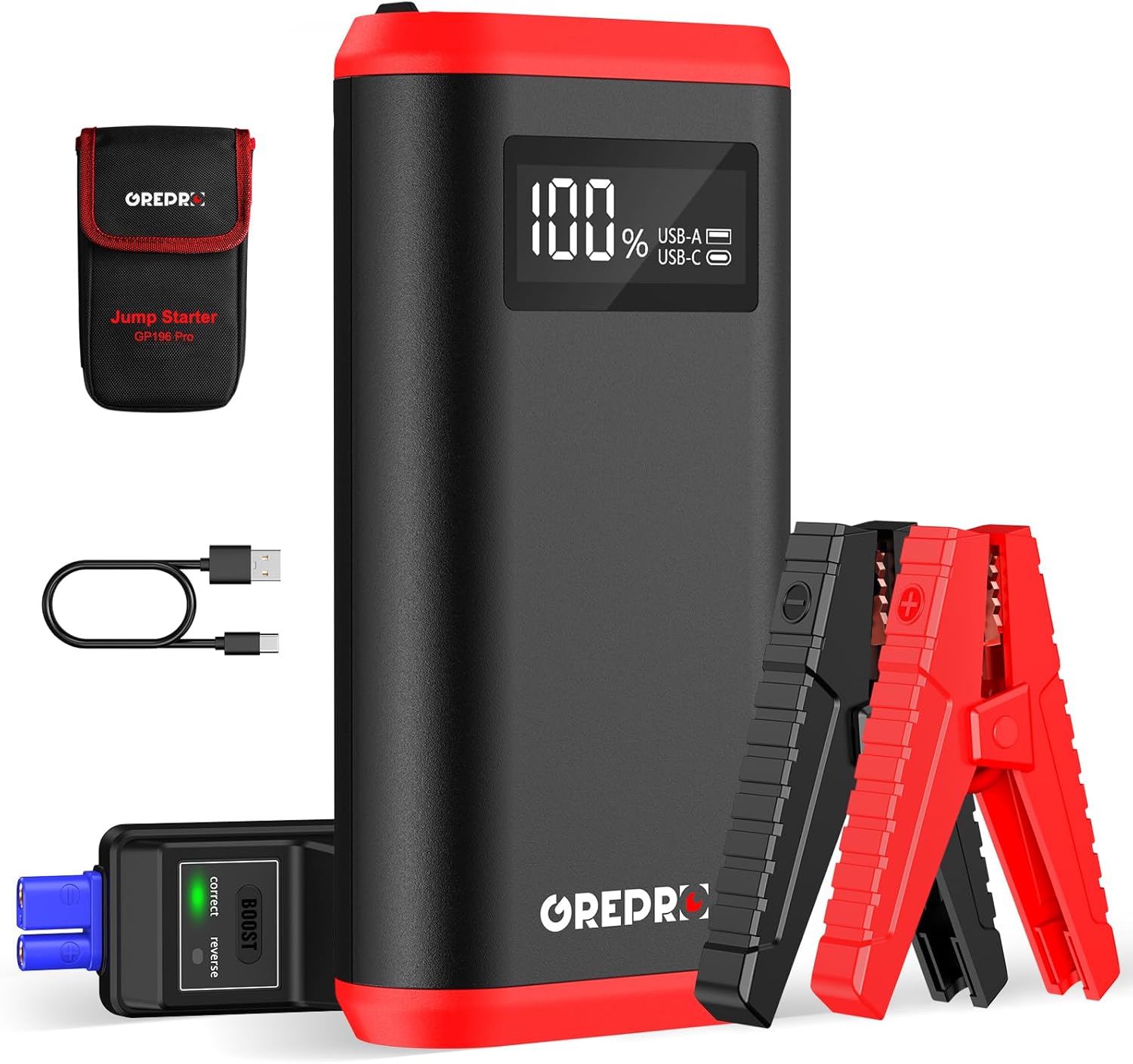 Car Battery Jump Starter, 3000A Battery Jumper Starter Portable for Up to 10L Gas or 8.0L Diesel Engines, 12V Jumper Box for Car Battery with LCD Display, 3 Modes Flashlight,free and fast delivery.