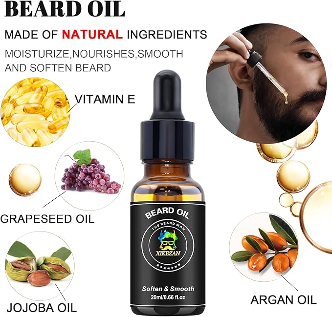 Beard Straightener w/Beard Balm ; Beard Growth Oil , Beard Guide E-Book,Upgraded 3 in 1 Hair Straightener Brush Beard Straightening Comb,Unique Stocking Stuffers Gifts for Men Him Husband.Free and fast delivery.