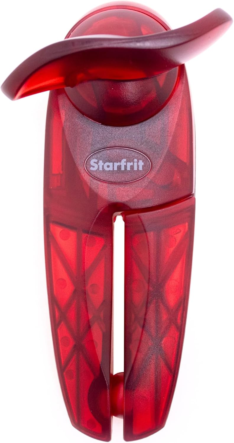 Little Beaver Can Opener - Safe - Holds Lid and Leaves No Sharp Edges on Lid - Comfort Grip - 3 year warranty