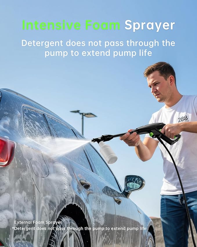 Pressure Washer, 4000PSI 2.6 GPM Max Power Washer with Foam Cannon 23FT Hose PATOOLIO Electric High Pressure Washer for Fences, Patios, Decks, Patios and Cars Visit the Patoolio Store,Free and fast delivery.