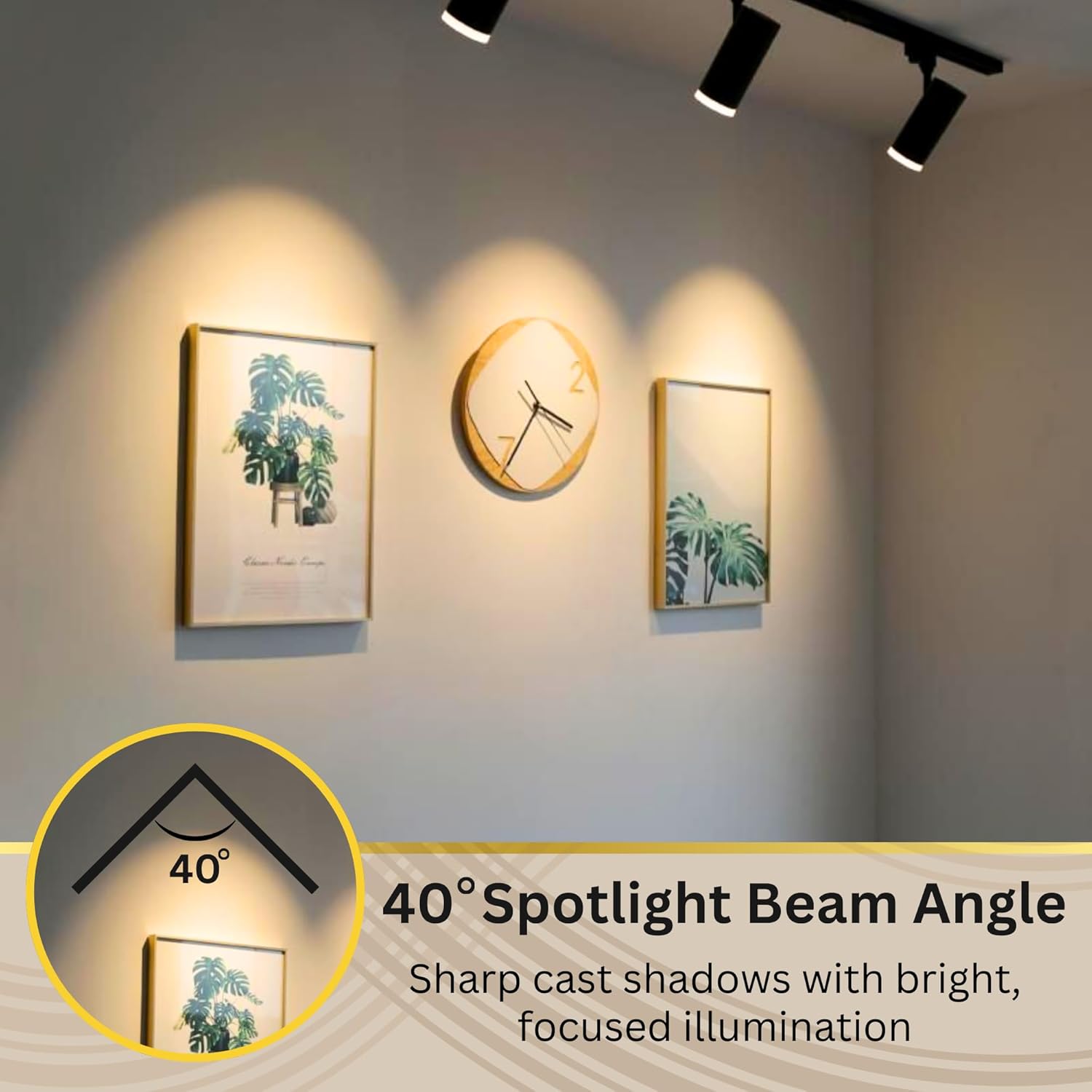 PAR16 LED Bulb, 50W Equivalent, Cool White 5000K, 490LM, CRI80, Dimmable, CUL (6-Pack)