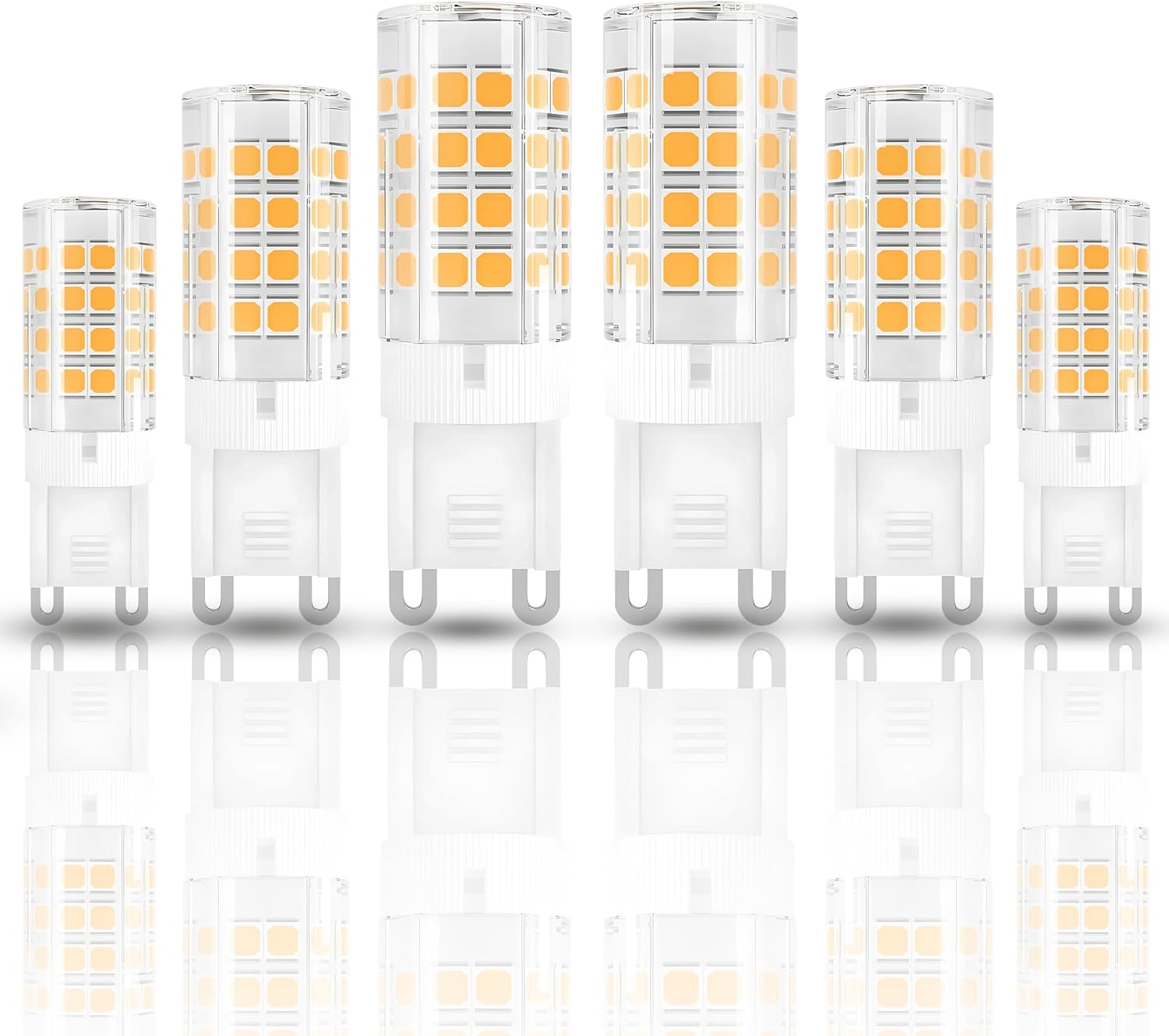 LED G9 Light Bulb, 7Watt - 70W Equivalent -700 lumens ,G9 Bi-Pin base, Warm White(3000k),Flicker Free CRI80, Dimmable, CETL (6-Pack)