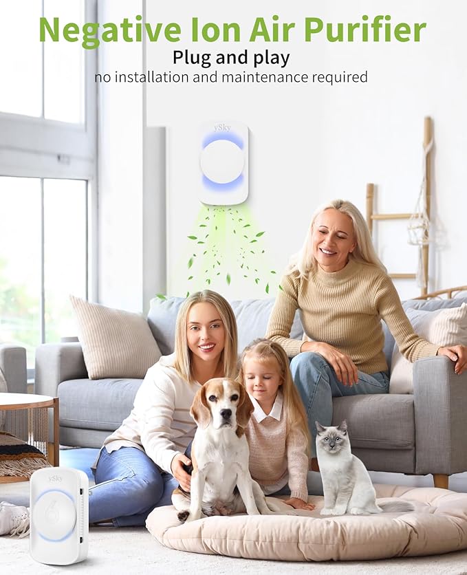 Plug In Air Purifier for Home (3 packs), Negative Ion Air purifier,Quiet Ionizers Air Freshener for home,Bathroom,Bedroom,Portable Air Purifiers for Odor,Pet smell,Mini Air ionizer.Fast and free delivery.