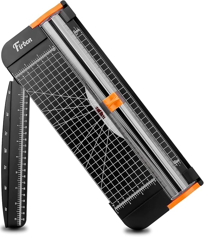 A4 Paper Cutter 12 Inch Titanium Paper Trimmer Scrapbooking Tool with Automatic Security Safeguard and Side Ruler for Craft Paper, Coupon, Label and Cardstock (Black),fast and free shipping.