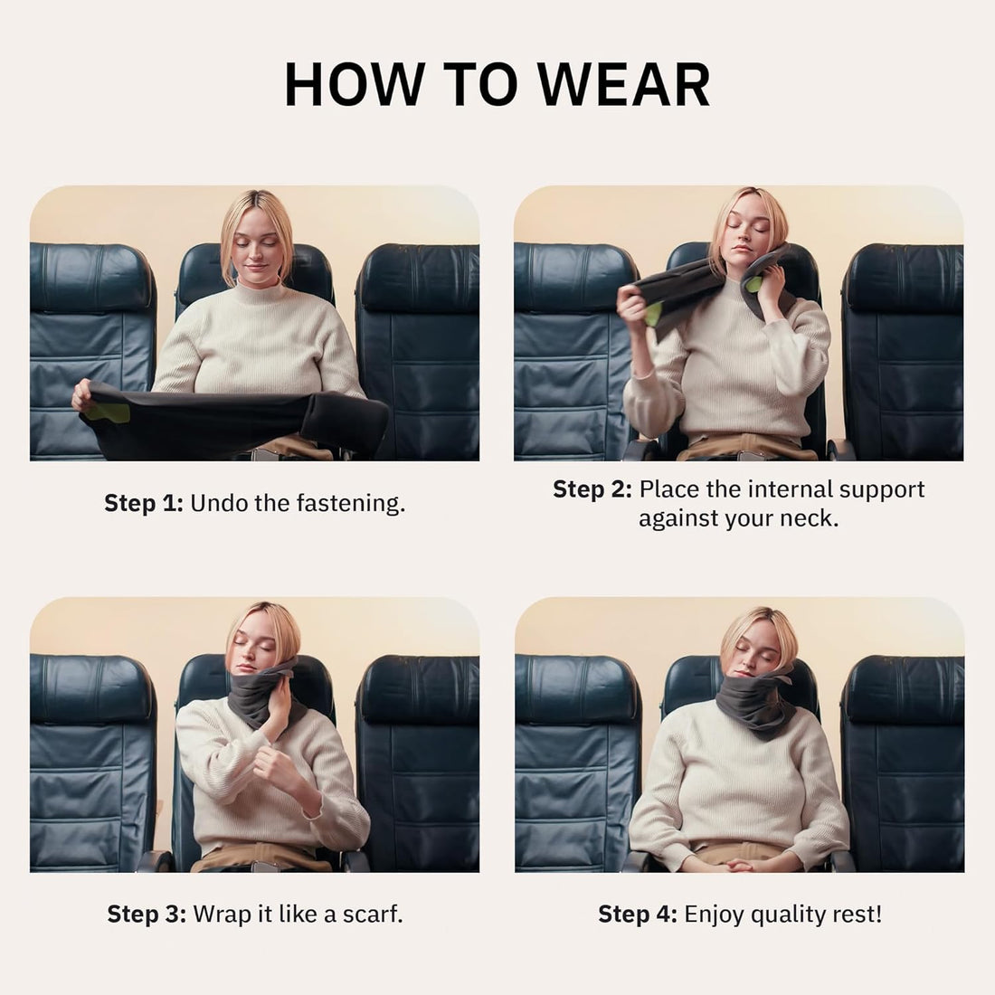 Travel and Airplane Pillow - Real Sleeping Experience on Long Flights - Neck and Shoulder Support - Super-Soft, Lightweight, Easy-to-Carry, and Machine-Washable Flight Pillow - Black,fast and free shipping.