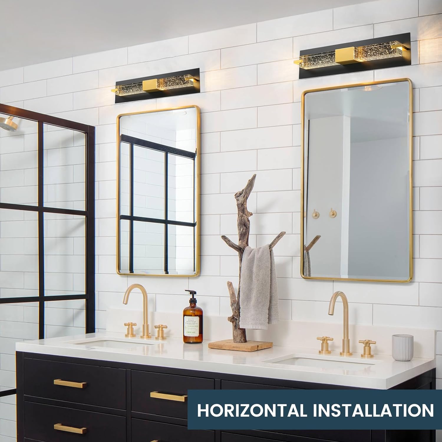 LED Wall Sconce Light: 19 Inch Modern Sconces Wall Lighting 3000K Dimmable Crystal Wall Lamps Indoor Bathroom Sconce Wall Mount Light Fixtures for Living Room/Bedroom/Hallway,Fast and free shipping.