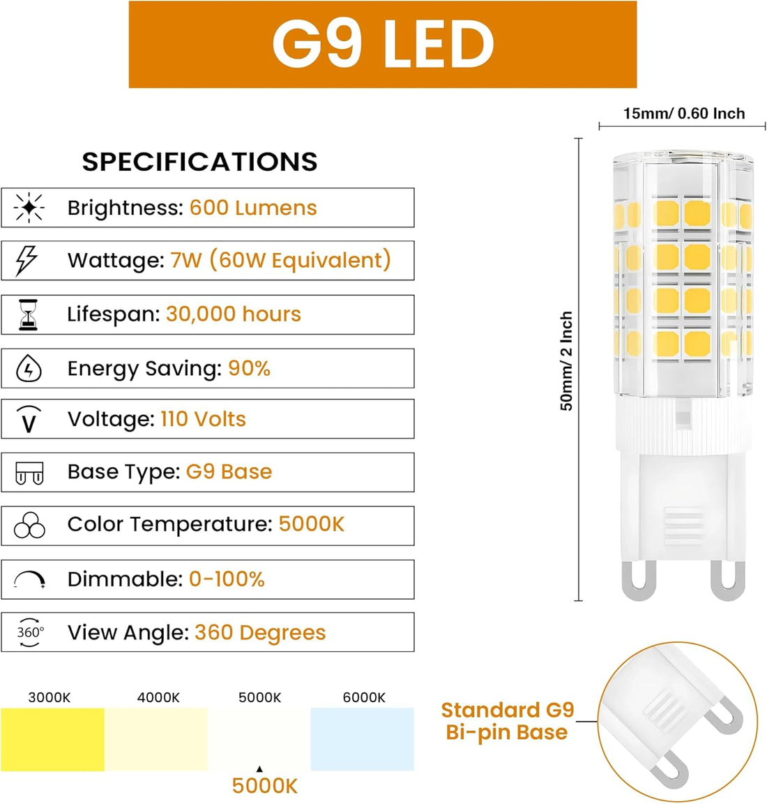 Strak E12 Candelabra LED Light Bulb Dimmable 4000K Natural White, 6W (60W Equivalent) 600 Lumens, B10 Shape LED Candle Light Bulb e12 Base for Chandelier, Vanity Light, Ceiling Fan Light (6-Pack)