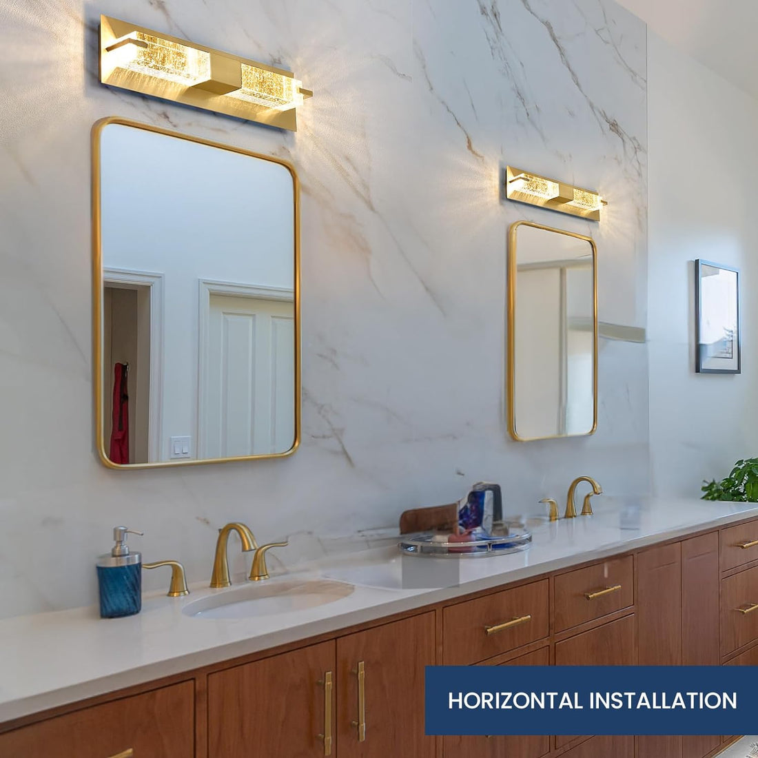 LED Wall Sconce Light: 19 Inch Modern Sconces Wall Lighting 3000K Dimmable Crystal Wall Lamps Indoor Bathroom Sconce Wall Mount Light Fixtures for Living Room/Bedroom/Hallway,Fast and free shipping.