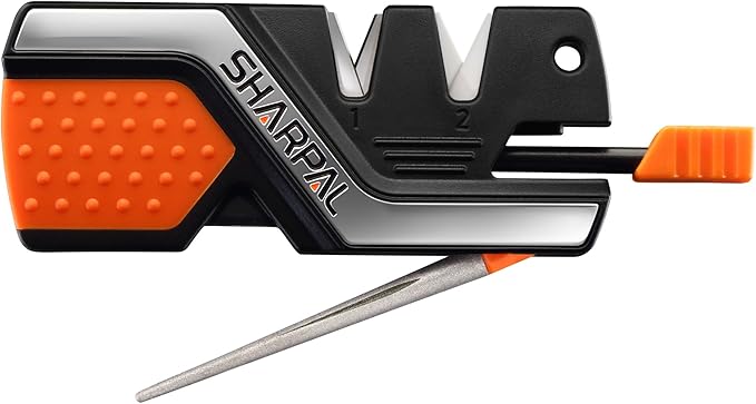 101N 6-in-1 Pocket Knife Sharpener & Survival Tool with Fire Starter Ferro Rod, Whistle & Diamond Sharpening Rod, Quickly Repair, Restore and Hone Straight and Serrated Blade,free and fast delivery.