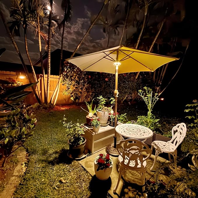 Patio Umbrella Light 3 Brightness Modes Cordless 28 LED Lights-4 x AA Battery Operated,Umbrella Pole Light for Patio Umbrellas,Camping Tents or Outdoor Use,fast and free shipping