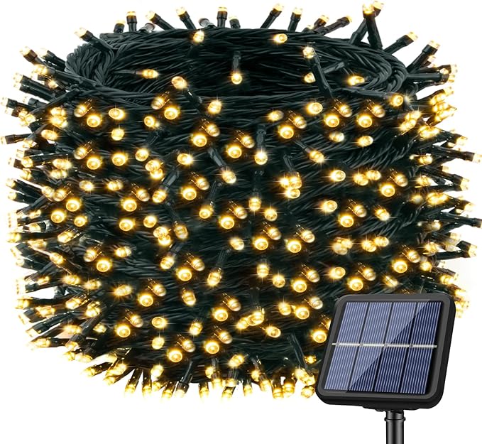 72Ft Solar String Lights Outdoor - 220 LED Solar Christmas Fairy Lights Outdoor, 8 Modes Solar Lights Outdoor Waterproof, Solar Tree Light for Party, Patio, Balcony, Garden Decor (Warm White), Free and fast delivery.