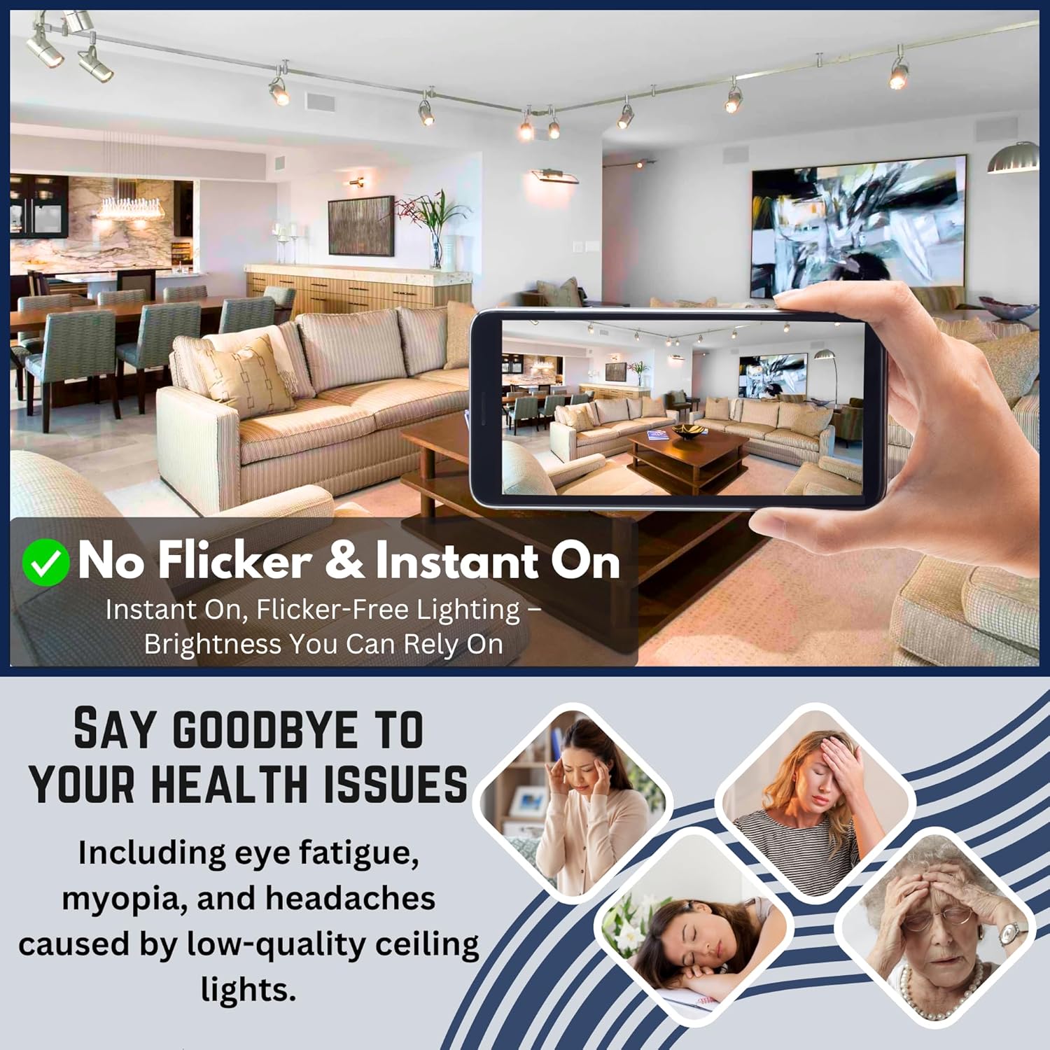 MR16, 50W Equivalent, 5000K, 580LM, Dimmable LED Light Bulb (6-Pack)