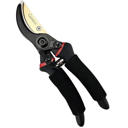 8" Professional Premium Titanium Bypass Pruning Shears (GPPS-1003), Hand Pruners, Garden Clippers..Fast and free shipping