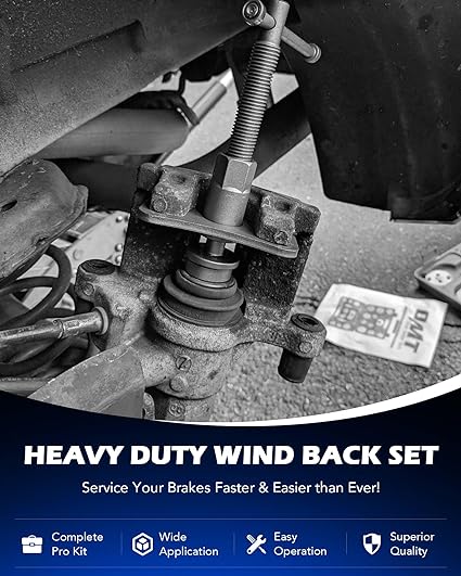 Motor Tech 24pcs Brake Caliper Tool, Heavy Duty Brake Caliper Compression Tool Caliper Piston Tool for Brake Pad Replacement Reset, with Thrust Bolt Assemblies Retaining Plates 18 Disc Adapters,free and fast shipping.