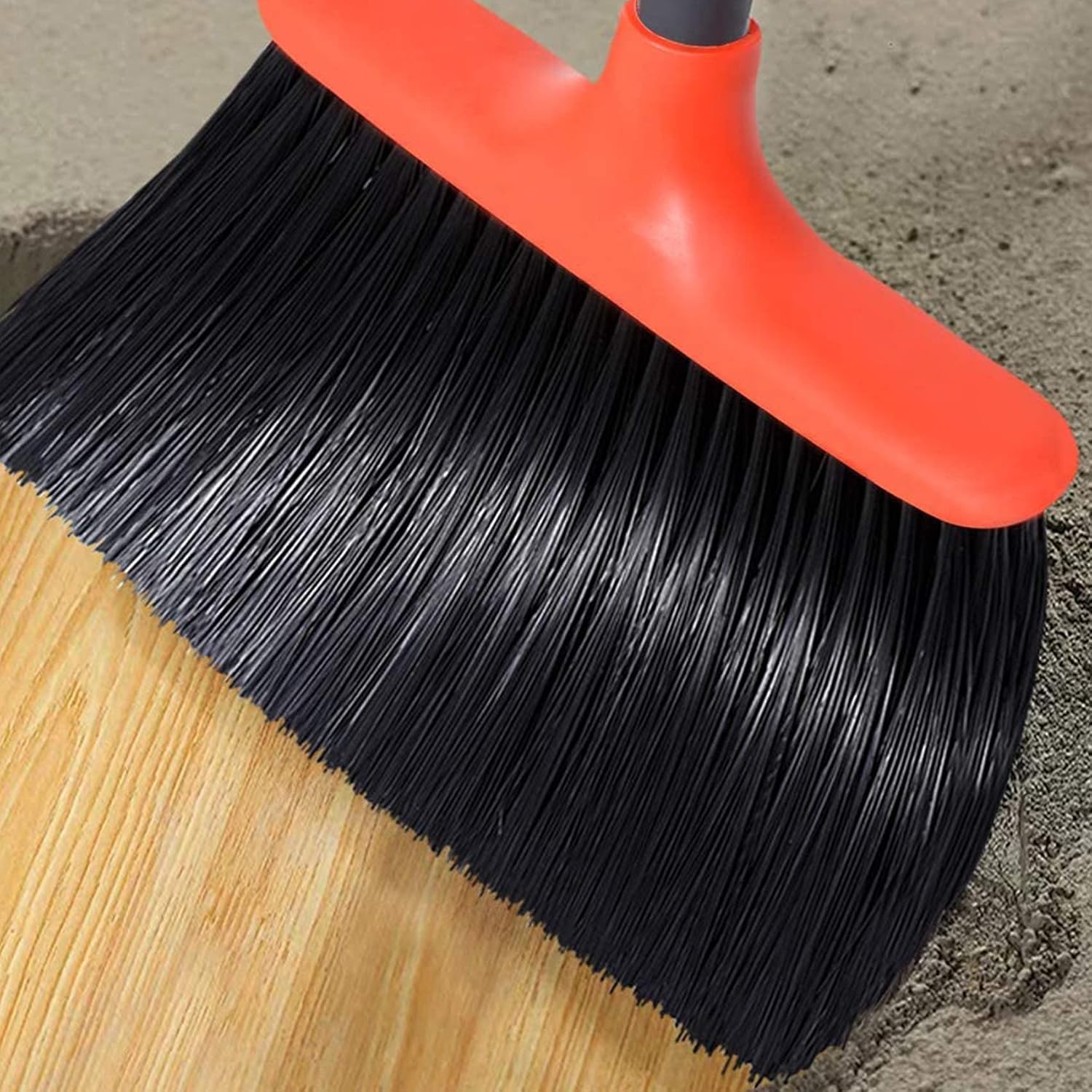 Broom with Dustpan Combo Set, Broom and Dustpan Set with Optional Extension Pole, Broom and Dustpans with Built-in Teeth for Home Lobby Office, Foldable Storage Standing Dust Pan and Brush Set,fast and free delivery.