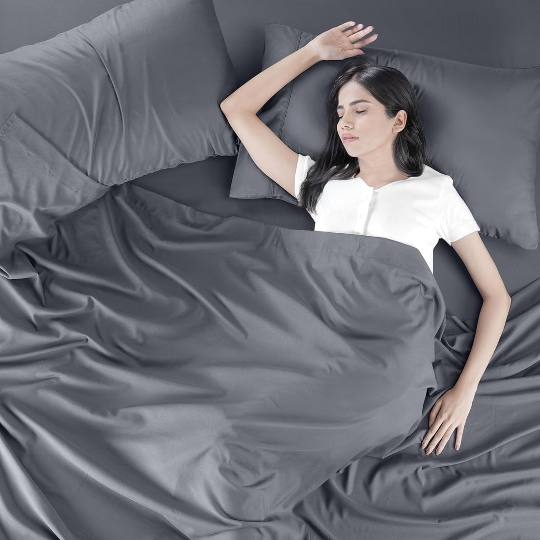 Cymak Bedding Bed Sheet Set - 4 Piece Queen Bedding - Soft Brushed Microfiber Fabric - Shrinkage & Fade Resistant - Easy Care