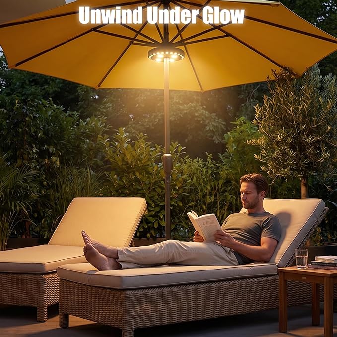 Patio Umbrella Light 3 Brightness Modes Cordless 28 LED Lights-4 x AA Battery Operated,Umbrella Pole Light for Patio Umbrellas,Camping Tents or Outdoor Use,fast and free shipping