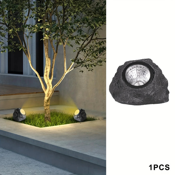 1pc Solar-Powered Rock Light, Outdoor LED Warm ; White Light Tree Spotlight, Pathway Lighting for Parks, Villas, Perfect for Weddings, Birthdays, Event Ambient Lighting | Decorative Outdoor Light | Solarpowered Light, free shipping, delivery two weeks.