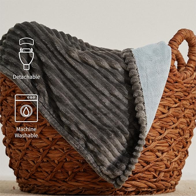 Heated Blanket King Size 100"x90", ETL Certification- 6 Heating Levels Electric Blanket&1-10 Hour Auto Off,Heating Blanket with Dual Controller(Grey).Fast and free shipment.