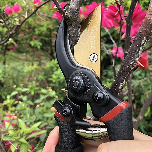 8" Professional Premium Titanium Bypass Pruning Shears (GPPS-1003), Hand Pruners, Garden Clippers..Fast and free shipping