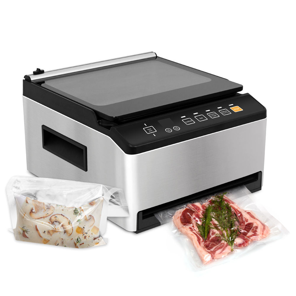 Dual-Seal Commercial Vacuum Sealer for Juicy Food and Liquids -98Kpa Chamber Vacuum Sealer Machine With Start Kit Sealer Bag,ETL Certified. Free shipping, delivery 60 days.