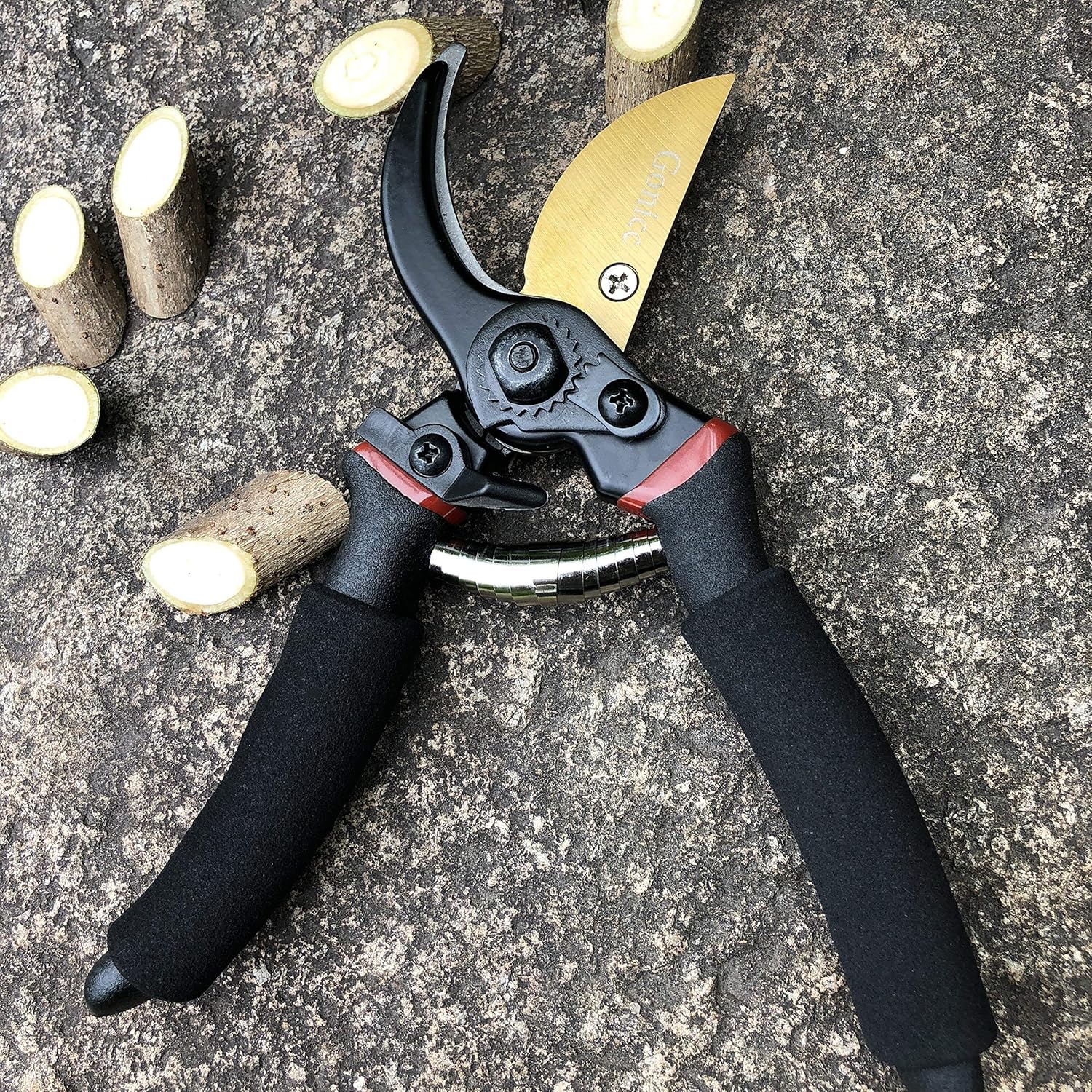 8" Professional Premium Titanium Bypass Pruning Shears (GPPS-1003), Hand Pruners, Garden Clippers..Fast and free shipping
